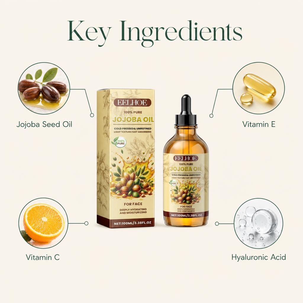 Key ingredients: jojoba seed oil, vitamin E, vitamin C, hyaluronic acid