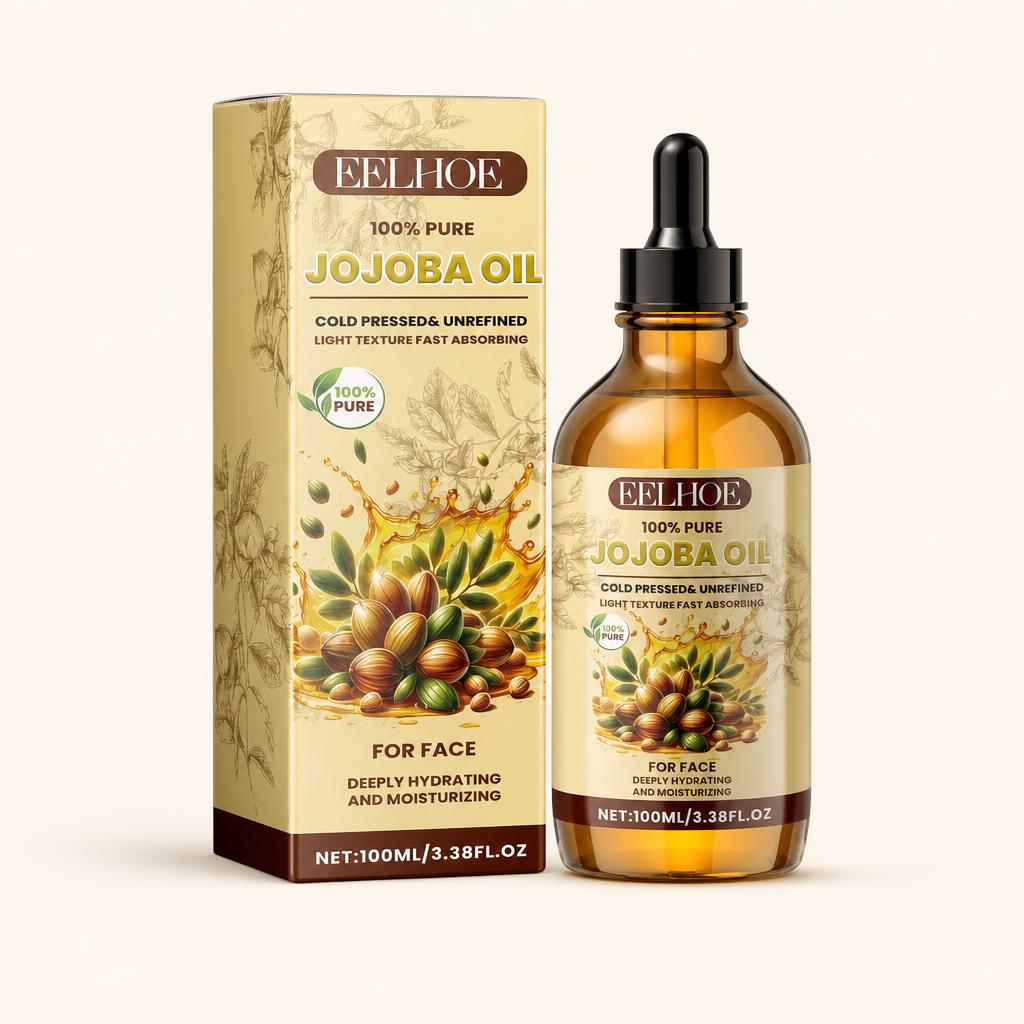 EELHOE Jojoba Oil dropper bottle and box, 100 ml