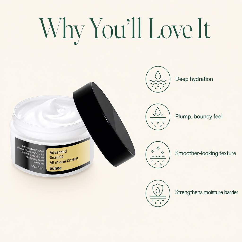 Benefits: deep hydration, plump bouncy feel, smoother-looking texture, stronger moisture barrier